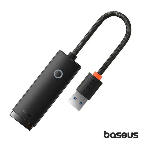 Cabo Adaptador USB-A / RJ45 1000Mbps Preto BASEUS - (WKQX000101)
