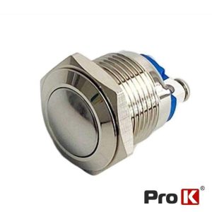Comutador Pulsador Redondo IP65 230V Off/ (On) N.A PROK - (ITR304S)