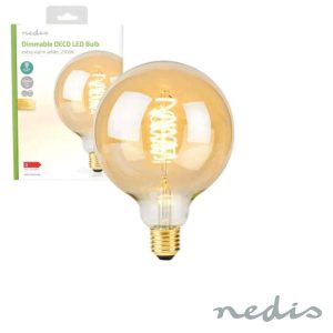 Lâmpada LED E27 Filamento G125 3.8W 2100K 250lm NEDIS - (LBDE27G125GD)