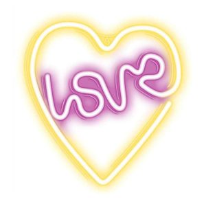 Luz LED Neon Em Forma de Coração C/ Letras LOVE - (NNE02)