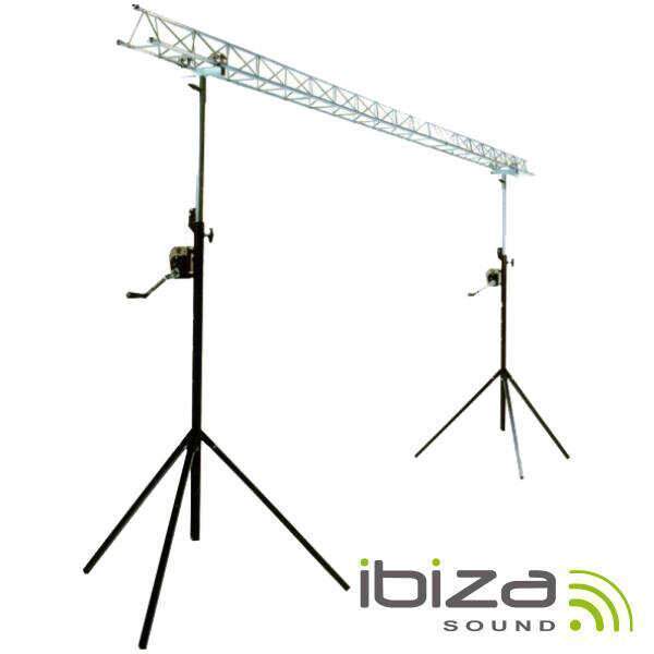 Suporte P/ Luzes 2 Barras Manivela 1.5-3m 12 Aparelhos IBIZA - (SLB03W-LIGHT)