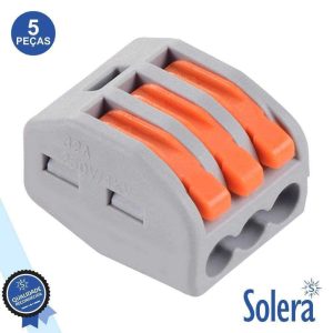 Ligador Rápido C/ Patilha 3 Condutores 2.5-4mm 5x SOLERA - (SLR-CLE34)