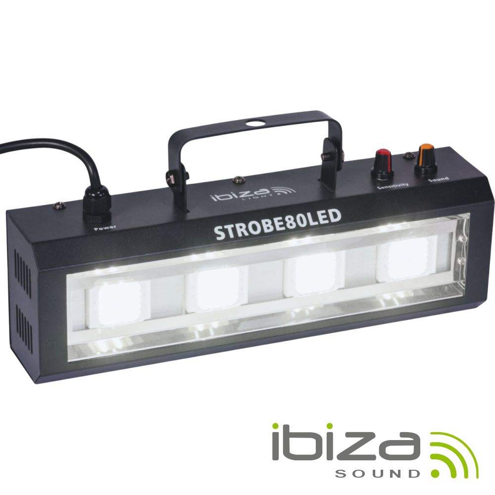 Estroboscópio C/ 4 LEDS Cob 80W IBIZA - (STROBE80LED)