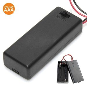 Suporte P/ 2 Pilhas AAA C/ Tampa E Interruptor - (SUPBAT2AAA/2)