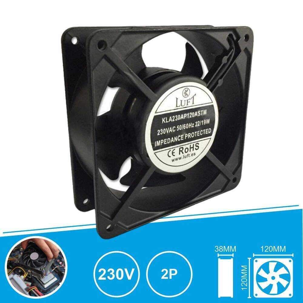 Ventilador 230V 120x120x38mm 2 Pinos KLA230AP120ASTM LUFT - (VEN12038/230A)