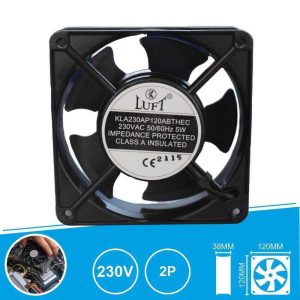 Ventilador 230V 120x120x38mm 2 Pinos KLA230AP120ABTHEC LUFT - (VEN12038/230B)