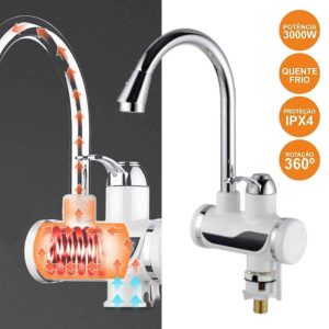 Torneira Elétrica De Bancada 230V 3000W Ipx4 - (WATERFALL)