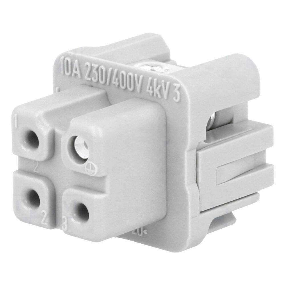 Ficha HDC Fêmea 4 Pinos 3+PE (Tamanho 3A) HARTING - (09200032711)