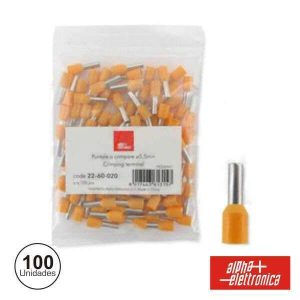 Terminal Ponteira Isolado 5.5mm 100 X Amarelo - (22-60-020)