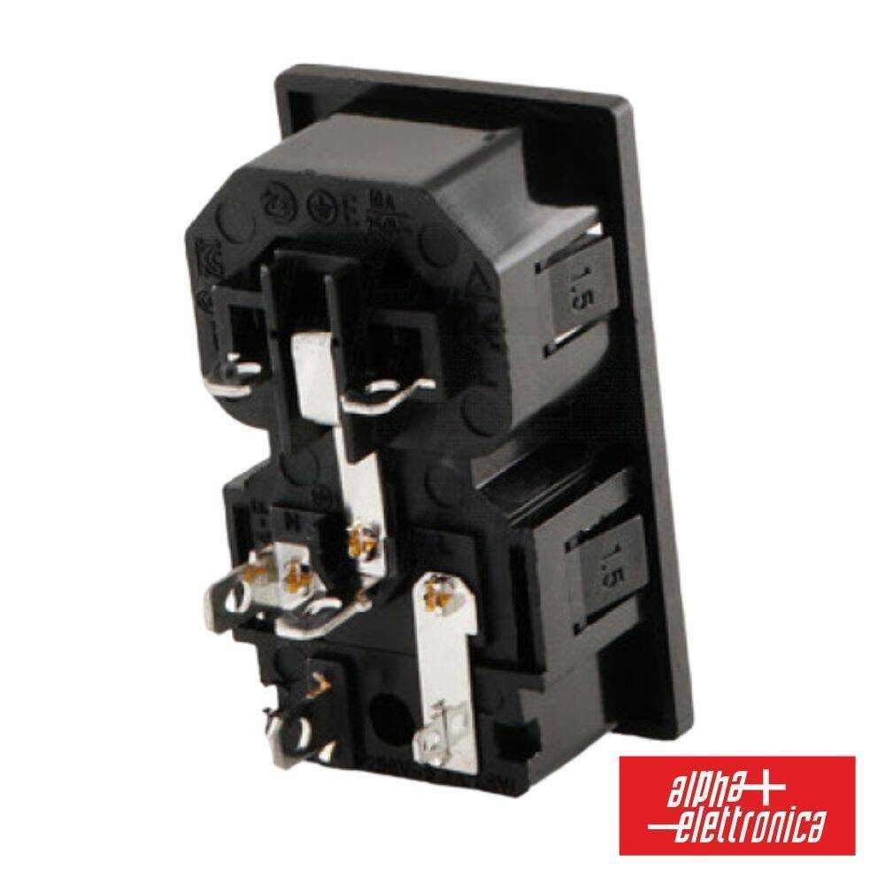 Módulo 2 Fichas Alimentação Iec C13 Macho/Fêmea de Painel - Image 2