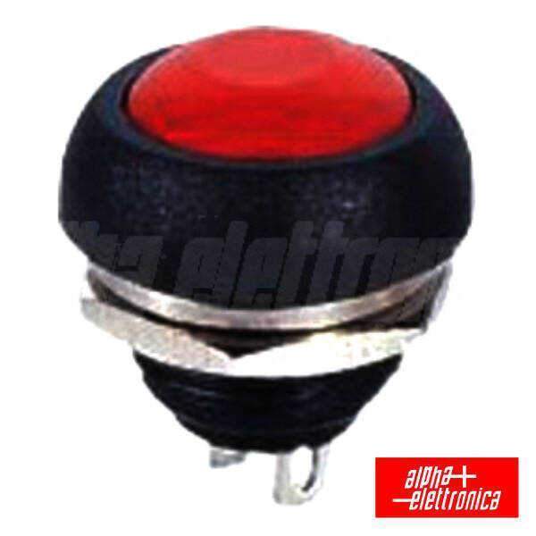 Interruptor Pressão Redondo Normalmente Aberto Vermelho - (330-012)