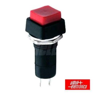 Interruptor Pressão Quadrado Normalmemte Aberto Vermelho - (330-016)