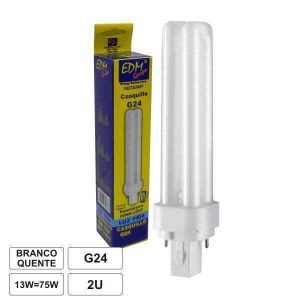 Lâmpada G24 13W=75W 230V Eco 850lm 3200k - (35697)