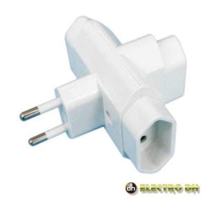 Ficha Elétrica Adaptadora 3x Schuko EDH - (36.047/P)