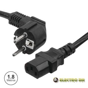 Cabo Alimentação Schuko Macho 3p / Iec C13 Fêmea 1.8m Preto - (36.755/180)