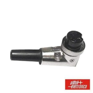 Ficha Microfone 4p Fêmea 90º Ângular - (40-11)