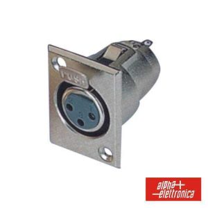 Ficha XLR 3p Fêmea Painel - (40-80)