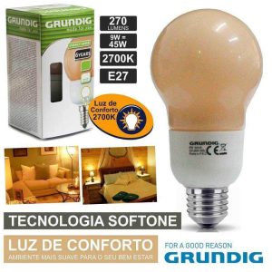 Lâmpada E27 9W=45W 230V Eco Tec. Softone 270lm Grundig - (86896)