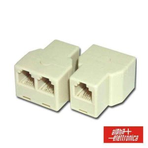 Adaptador De Telefone RJ12 6p6c 1 Fêmea / 2 Fêmea - (94-402)