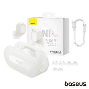 Auriculares Earbuds TWS Bluetooth 5.3 Bowie Branco BASEUS - (A00054300226-Z1)