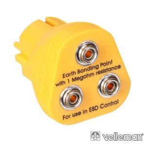 Ficha Schuko Ligação à Terra P/ Proteção Anti-Estática ESD - (AS18)