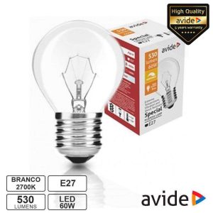 Lâmpada E27 60W Globo Alta Resistência 2700K Dimável AVIDE - (ASMG27WW-60W)