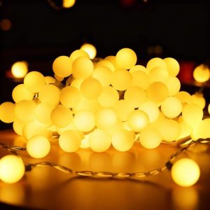 Luzes de Natal com 100 LED Branco Quente 3xAA 10m IP44 - (B10303K4H)