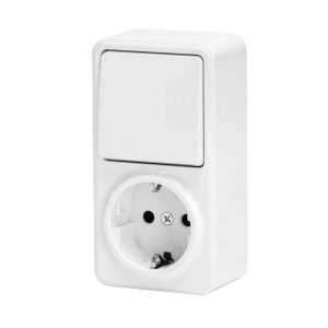 Tomada Elétrica 1x Schuko C/ Comutador Superfície - (B20101HV6)