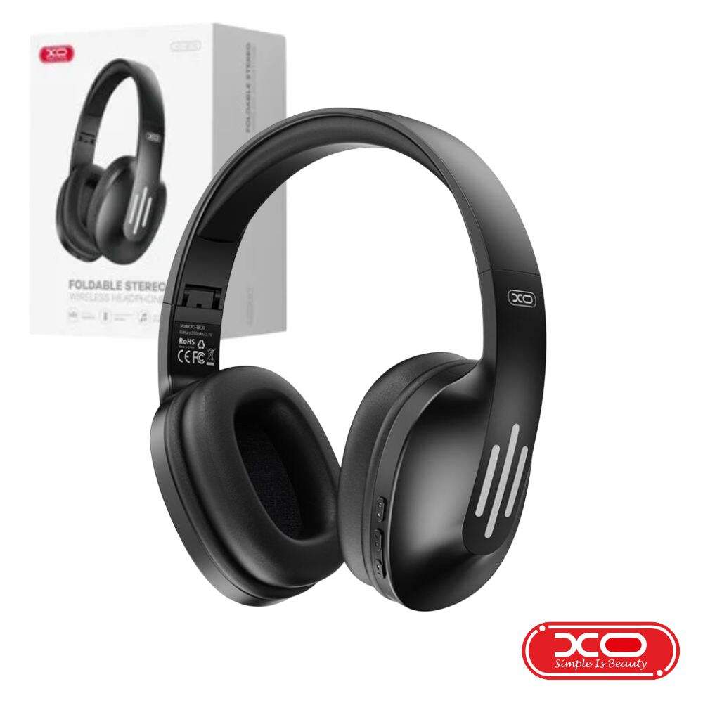 Auscultadores S/ Fios Stereo AUX FM Bluetooth 5.0 Preto XO - (BE39-BK)