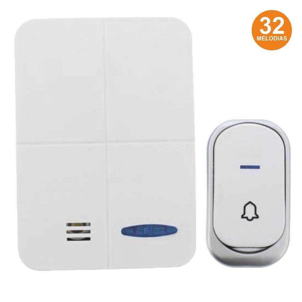 Campainha S/ Fios C/ 1 Receptor Portátil 120M - (BLUEBELL011)