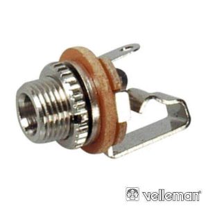 Ficha Jack 3.5mm Fêmea P/Chassis Mn - (CA015)