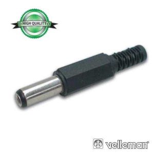 Ficha Alimentação DC Fêmea Ø2.5x5.5mm 14mm P/ Soldar - (CD012H)