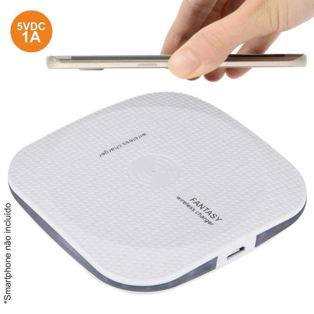 Carregador Por Indução S/ Fios 5v 1A QI - (CI-QI-01/A)