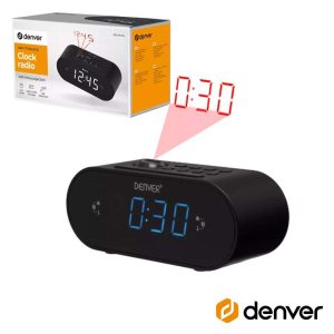 Relógio Despertador FM Digital DENVER - (CRP-717BLACK)