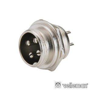 Conector Macho 4 P P/ Chasis VELLEMAN - (CUC4)