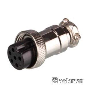 Ficha Microfone 6p Fêmea De Extensão VELLEMAN - (CUF6)