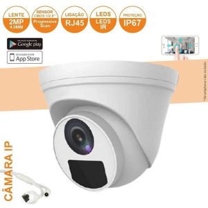 Câmara Vigilância IP Dome Cmos 1080p 2mp IP67 - (CVCIP106LA)