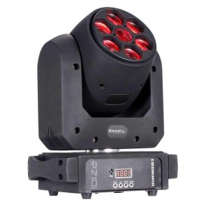 Moving Head 100W Spot + 6x10W RGBW DMX Mic IBIZA - (E-BEEDREAM100)