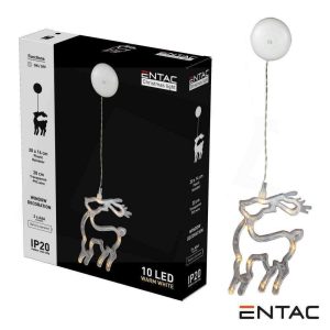 Rena Decorativo C/ Ventosa 10 LED 3000K A Pilhas AAA ENTAC - (ECL-10-WLD-RD)