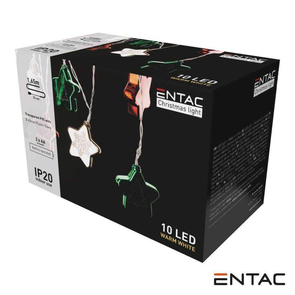 Luzes de Natal 10 LED Estrelas Coloridas a pilhas 1.65m - Image 2