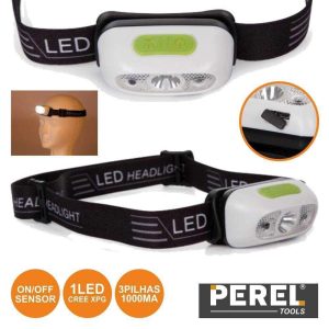 Lanterna De Cabeça 1 LED CREE Xpg E Sensor On/Off Perel - (EHL21)
