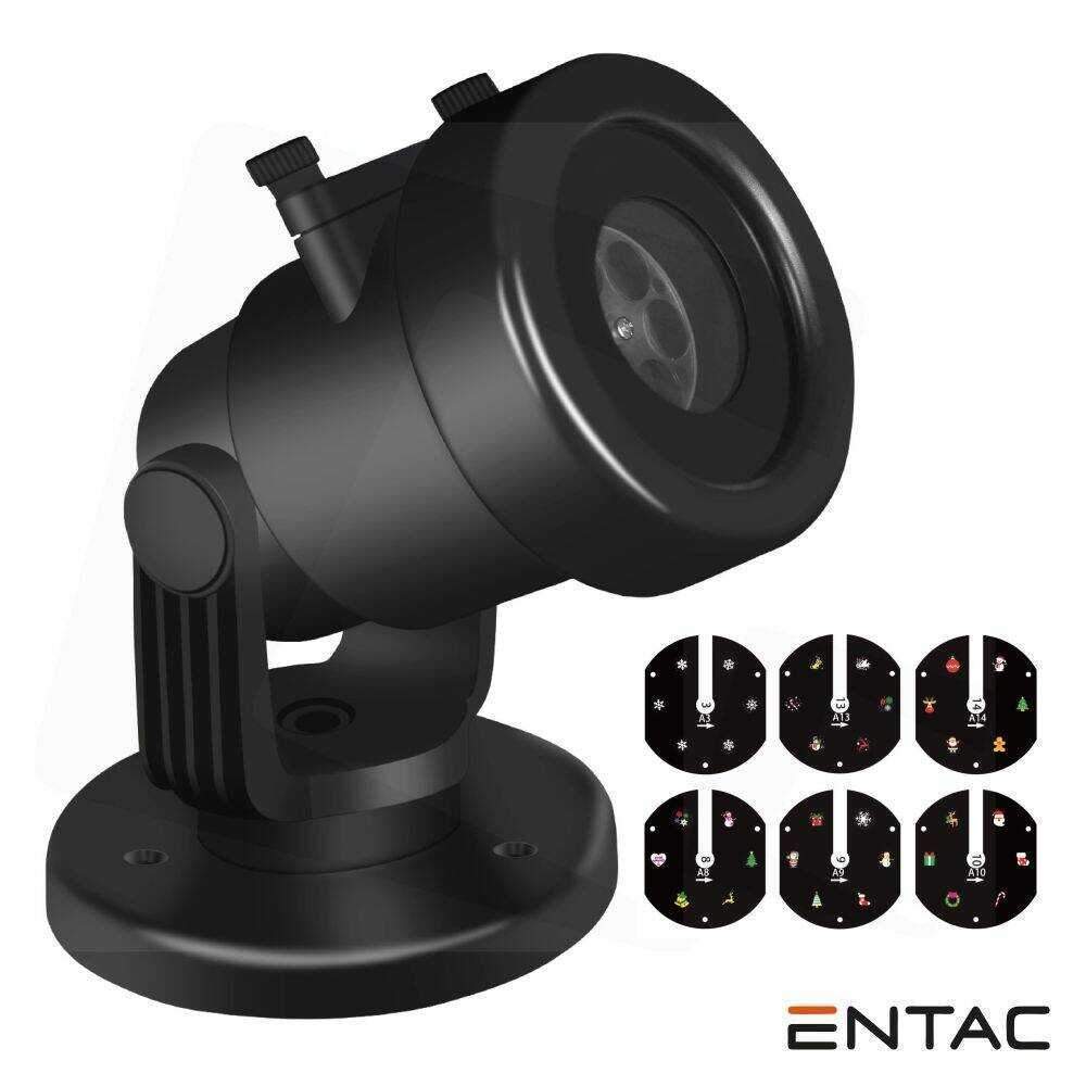 Projetor LED Natal Interior/Exterior 230V C/ 6 Slides ENTAC - (ELPL-6W-6C)