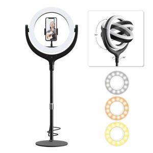 Ring Light Candeeiro de Estúdio 12" C/ Pé Extensível - (ES053B)