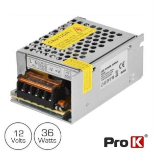 Fonte De Alimentação Industrial 12V 36W 3a PROK - (FAI12V-3A(C))