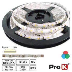 Fita 300 LEDS 2835 Impermeável RGB 12V 5m PROK - (FL43RGB)