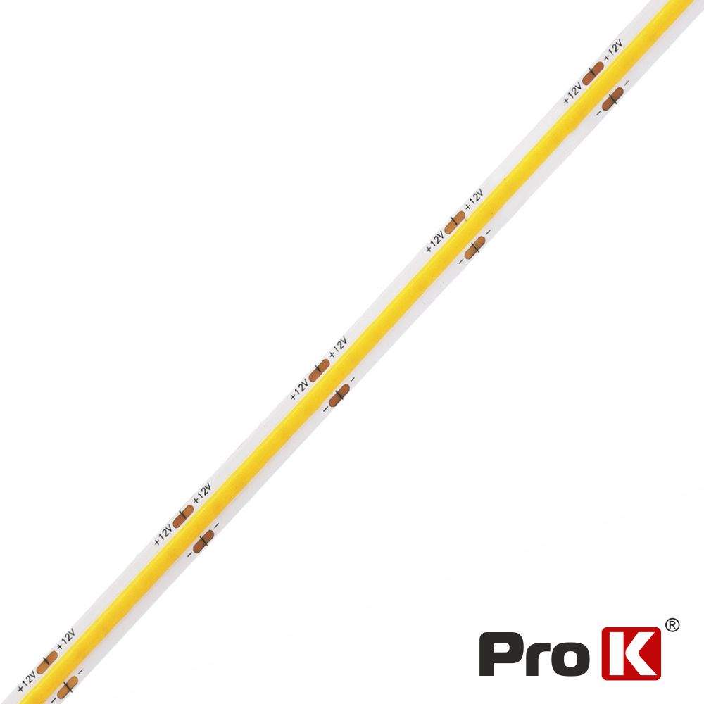 Fita COB 12V 12W/m 1560lm/m 3000K 5m IP20 PROK - (FL63WW)