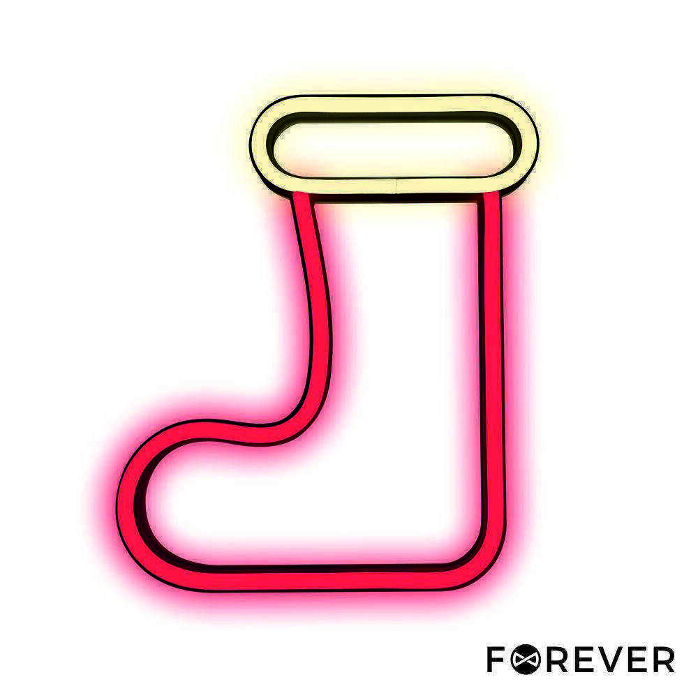 Luz LED Neon Em Forma de Bota De Natal 18.5x24cm - (FLNE23)