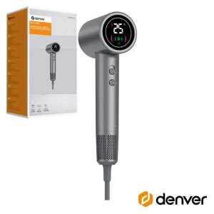 Secador de Cabelo C/ Motor Brushless 1400W Cinzento DENVER - (HDD-1400DGR)