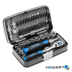 Conjunto de Ferramentas C/Roquete de 38pcs. HOGERT - (HT1R462)
