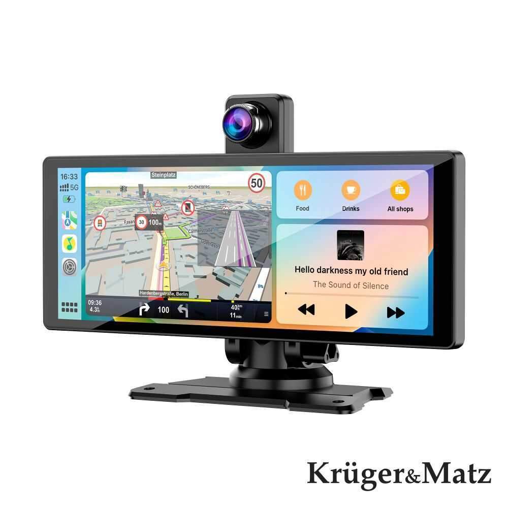 Monitor Auto 9" Carplay IOS/Android Câmara Estacionamento - (KM2021)